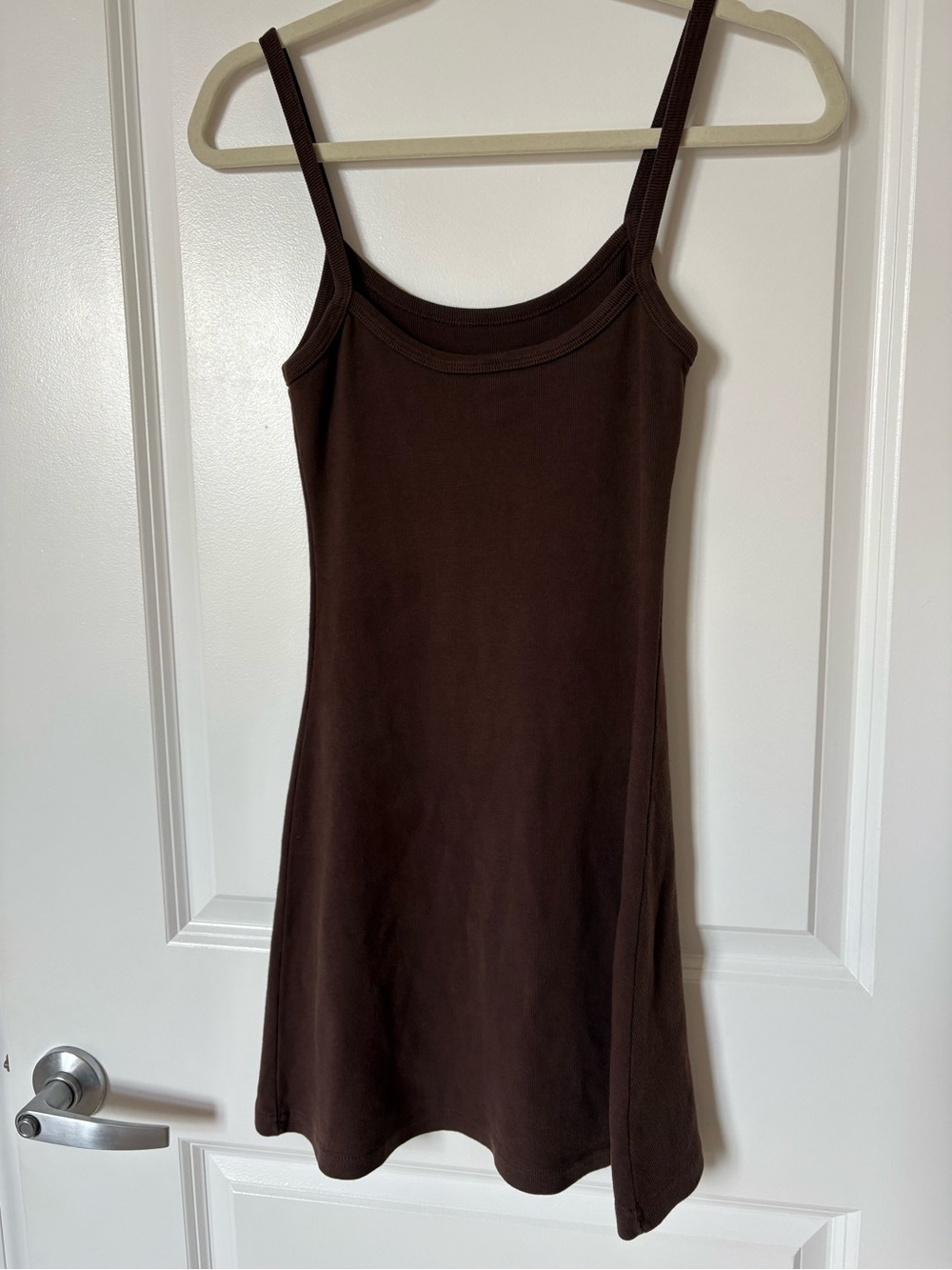 Los Angeles Apparel HEAVY RIB SPAGHETTI MINI DRESS